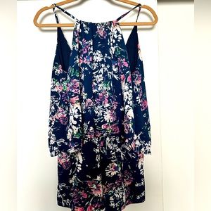 Aqua colorful romper size medium.